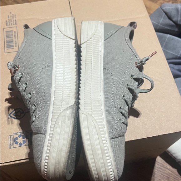 Skechers Bobs Copa Sneakers Women's 7.5 Green Olive Canvas Slip-on - Picture 2 of 5